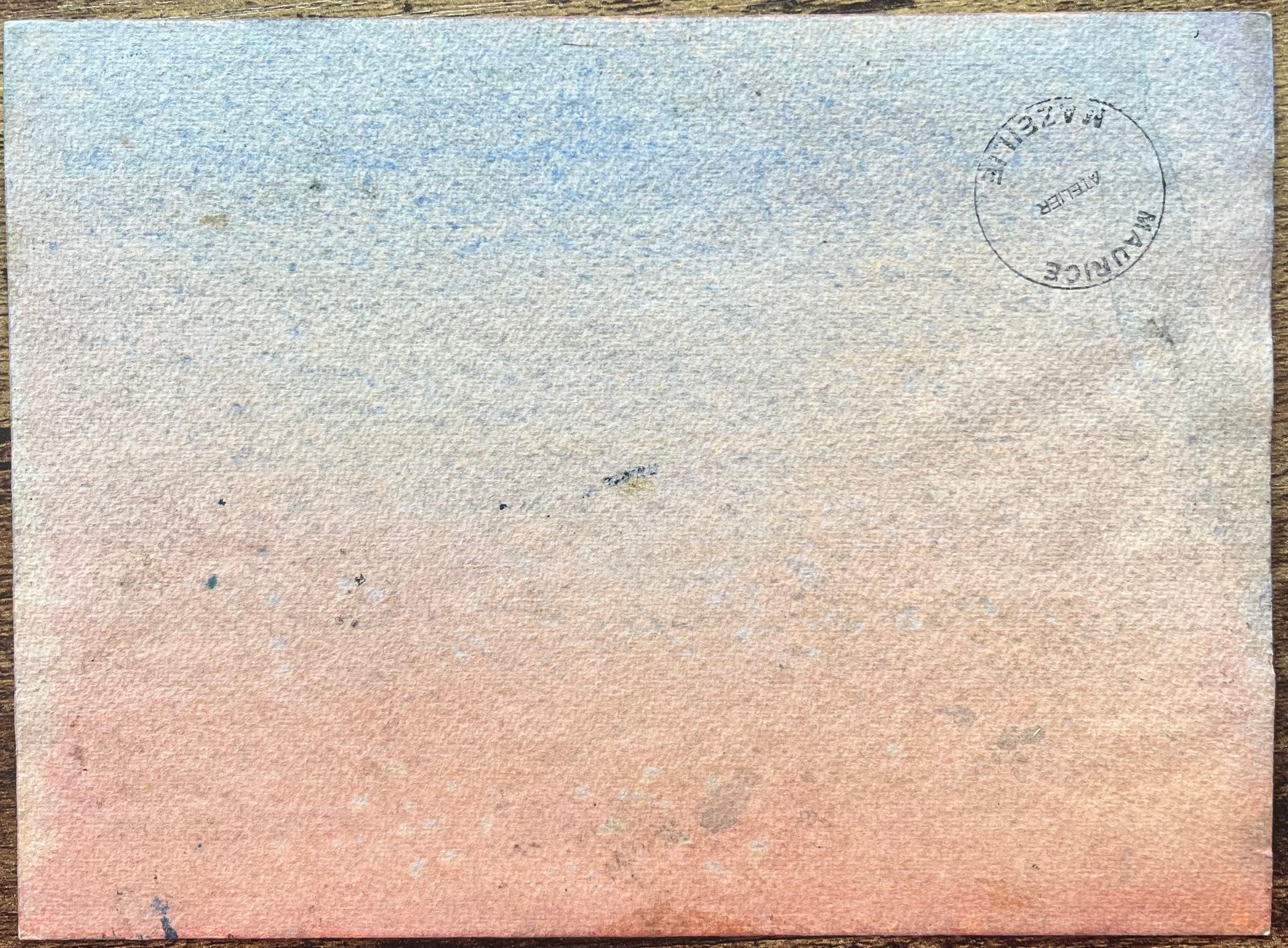 Aquarelle impressionniste française représentant une scène de pont parisien en vente 1
