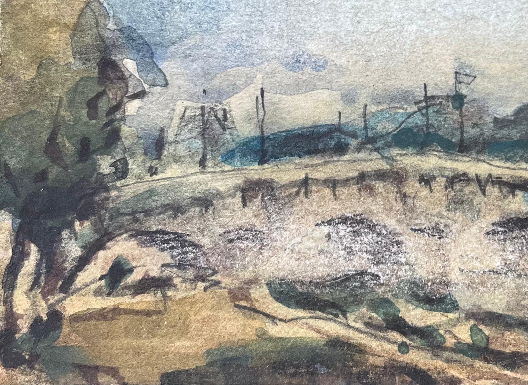 Titre : Aquarelle Impressionniste Française du Pont Neuf Scène de Pont Parisien 
Par Maurice Mazeilie (français 1924-2021)
Moyen d'expression : Aquarelle sur papier, non encadrée
Taille : 4 x 5.75 pouces (hauteur x largeur)
Estampillé : Verso
Condit