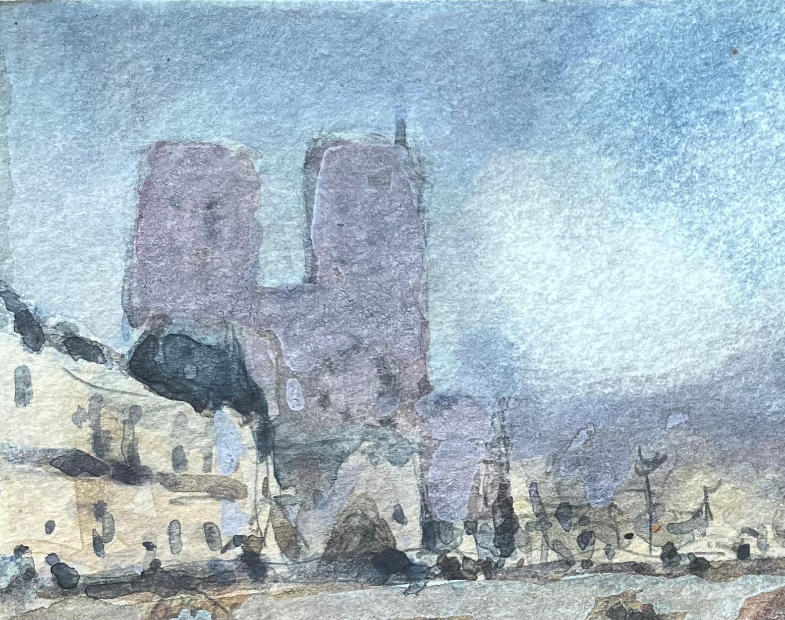 Titre : Aquarelle impressionniste française de Notre-Dame et de la rive parisienne
Par Maurice Mazeilie (français 1924-2021)
Moyen d'expression : Aquarelle sur papier, non encadrée
Taille : 5 x 7 pouces (hauteur x largeur)
Signé : En bas à