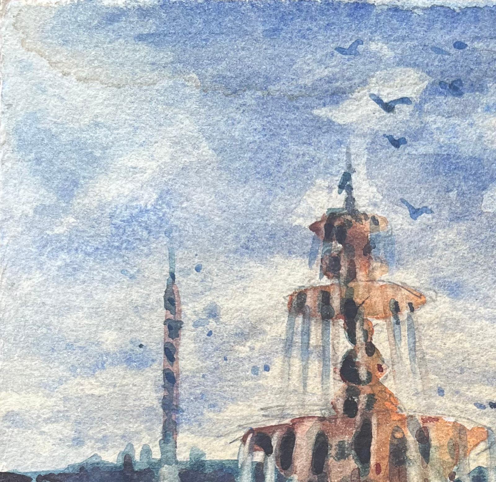 Titolo: Acquerello impressionista francese di Place de la Concorde a Parigi
Di Maurice Mazeilie (francese 1924-2021)
Medium: Acquerello su carta, senza cornice
Dimensioni: 5,5 x 7,5 pollici (altezza x larghezza)
Firmato: In basso a destra.
Condit: