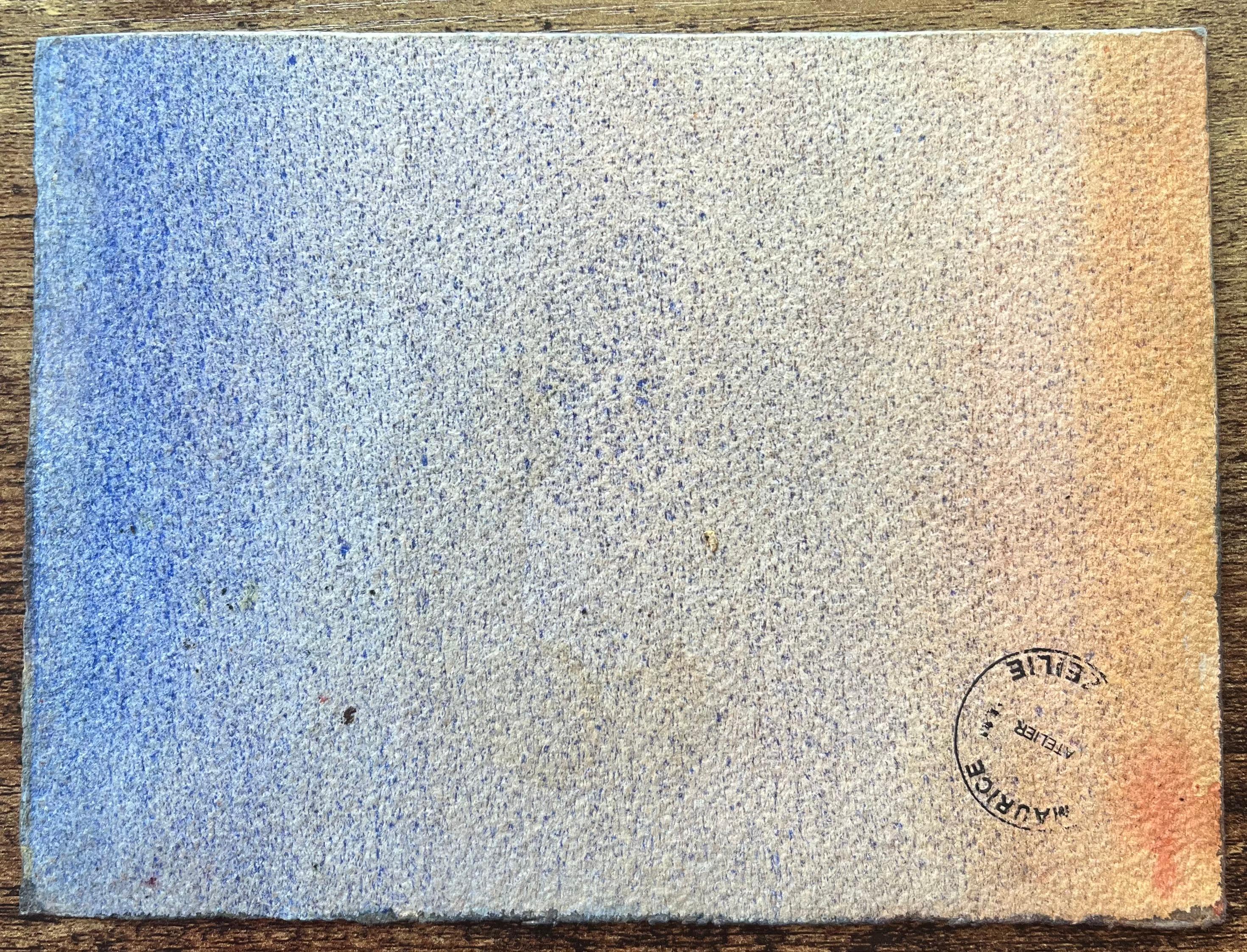 Aquarelle impressionniste française représentant un pont éclairé au-dessus de la rivière Seine en vente 2