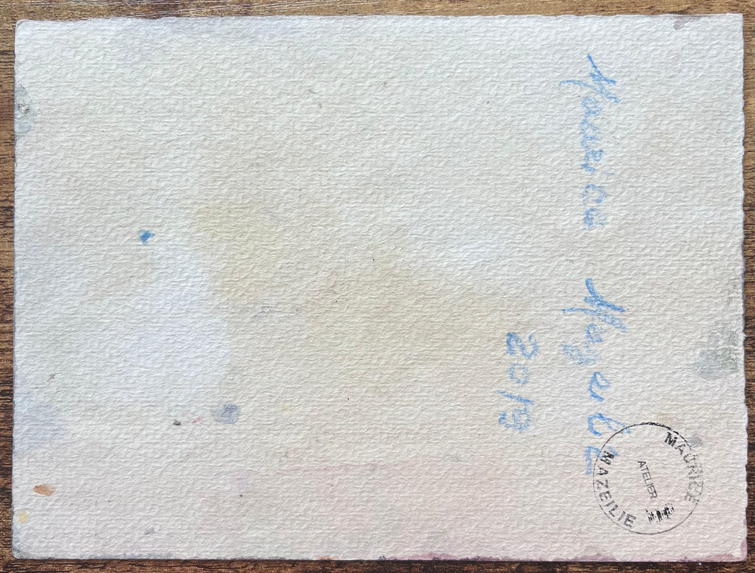 Aquarelle impressionniste française du Sacré-Cœur à Montmartre à Paris en vente 1