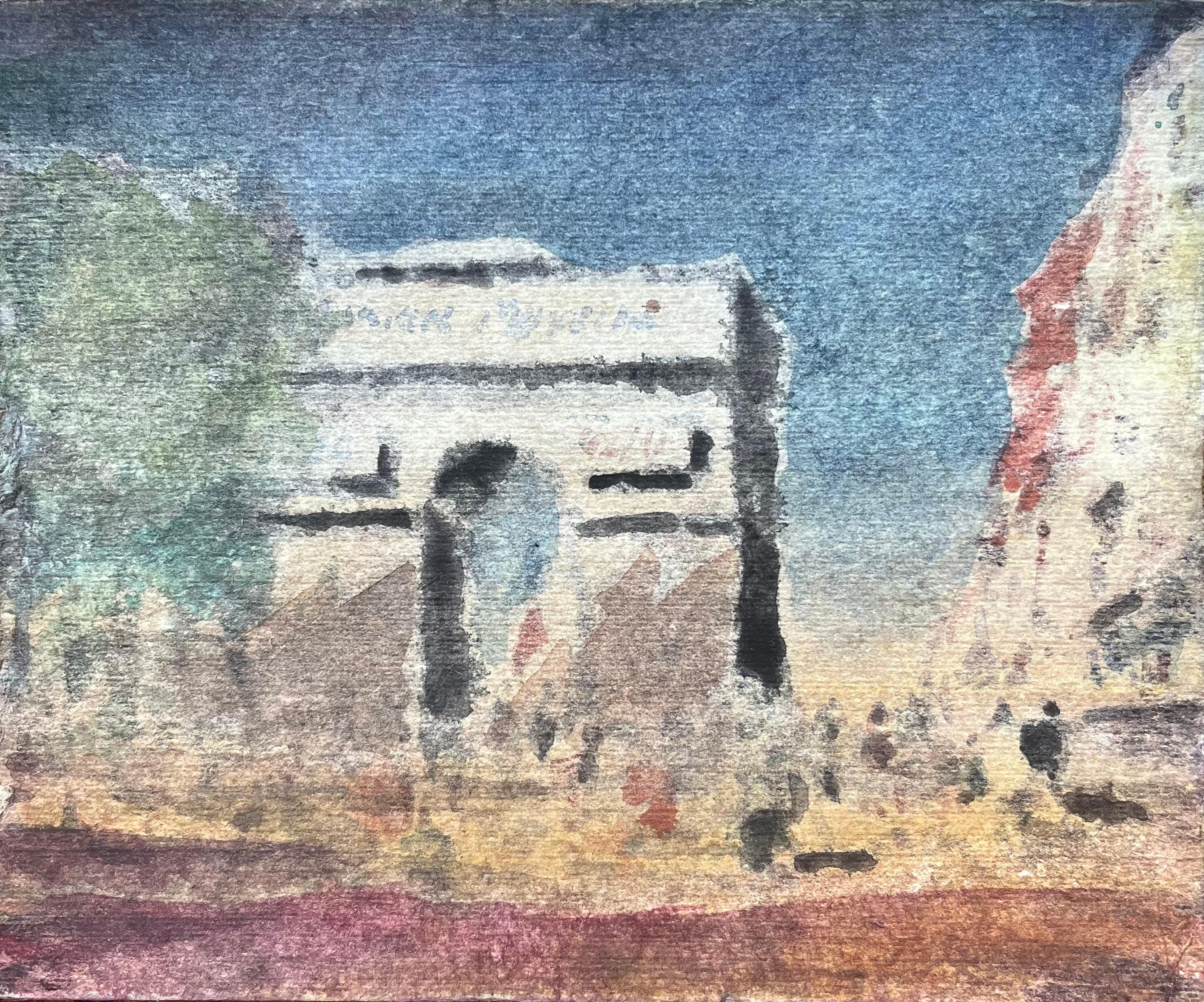 French Impressionist Watercolor of the Arc de Triomphe in Paris