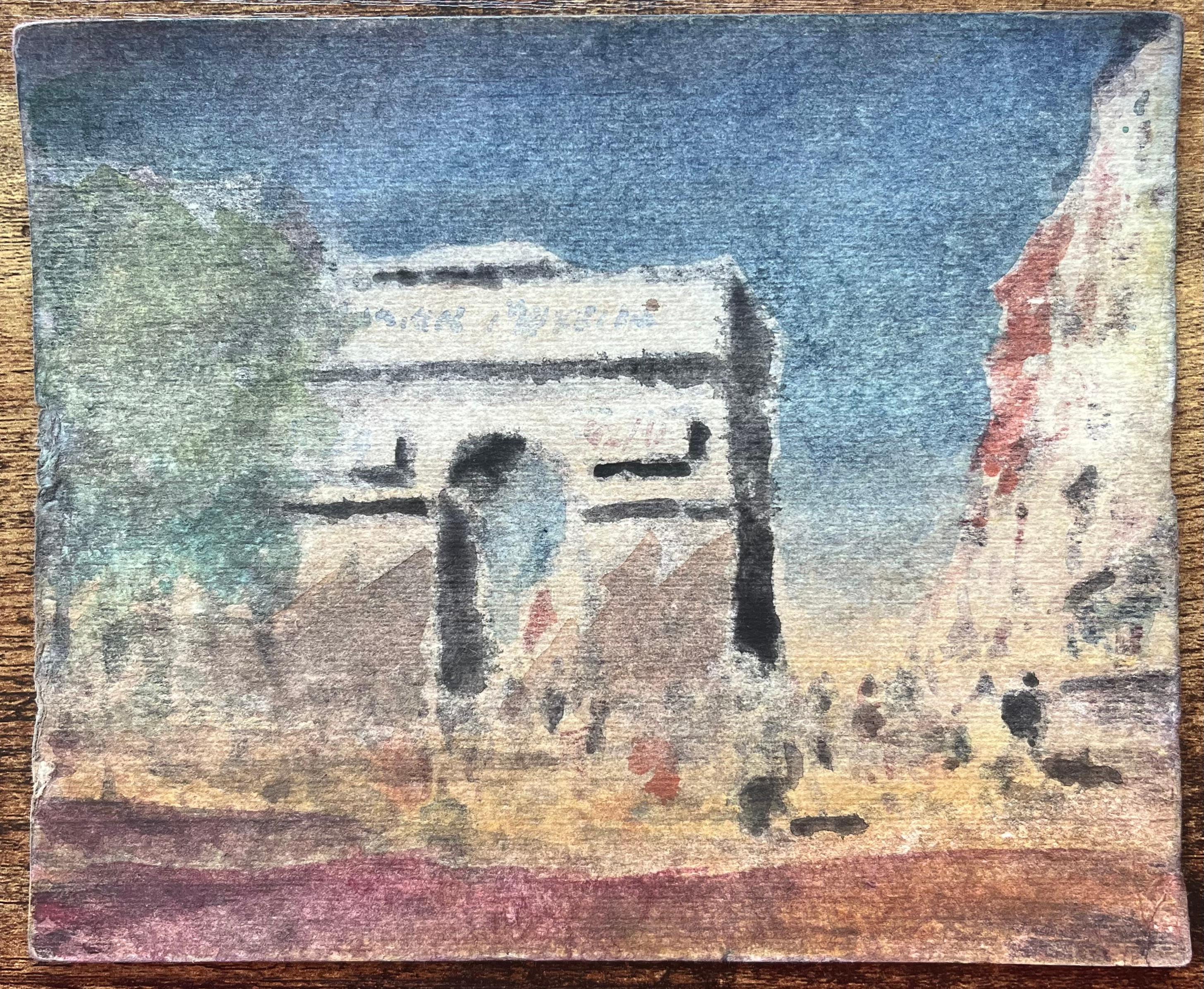 French Impressionist Watercolor of the Arc de Triomphe in Paris - Art by Maurice Mazeilie