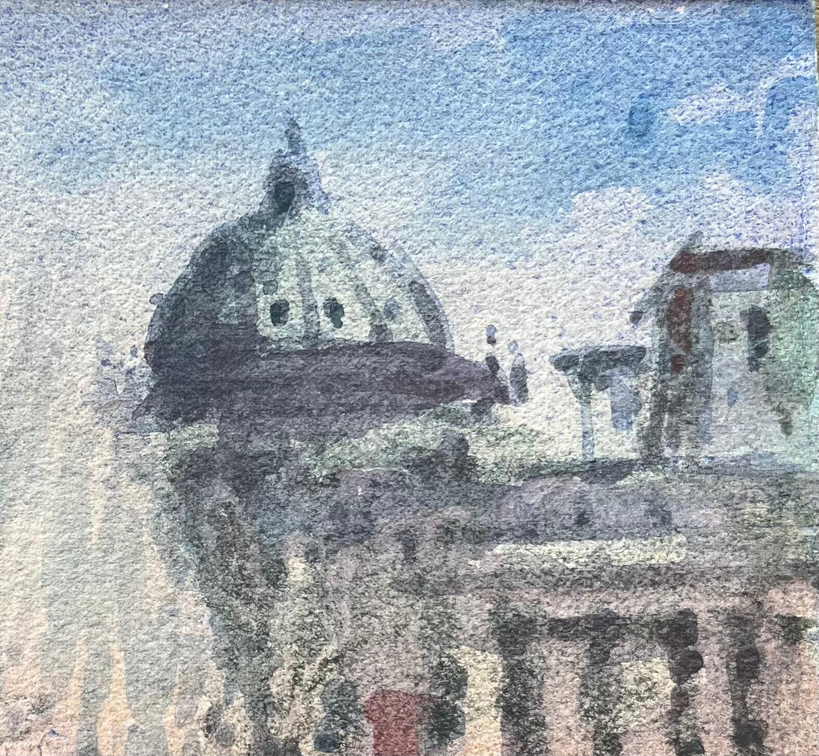 Titolo: Acquerello impressionista francese del Grand Palais e della fontana
Di Maurice Mazeilie (francese 1924-2021)
Medium: Acquerello su carta, senza cornice
Dimensioni: 5,5 x 7,5 pollici (altezza x larghezza)
Timbrato: Verso
Condit: Buono, con
