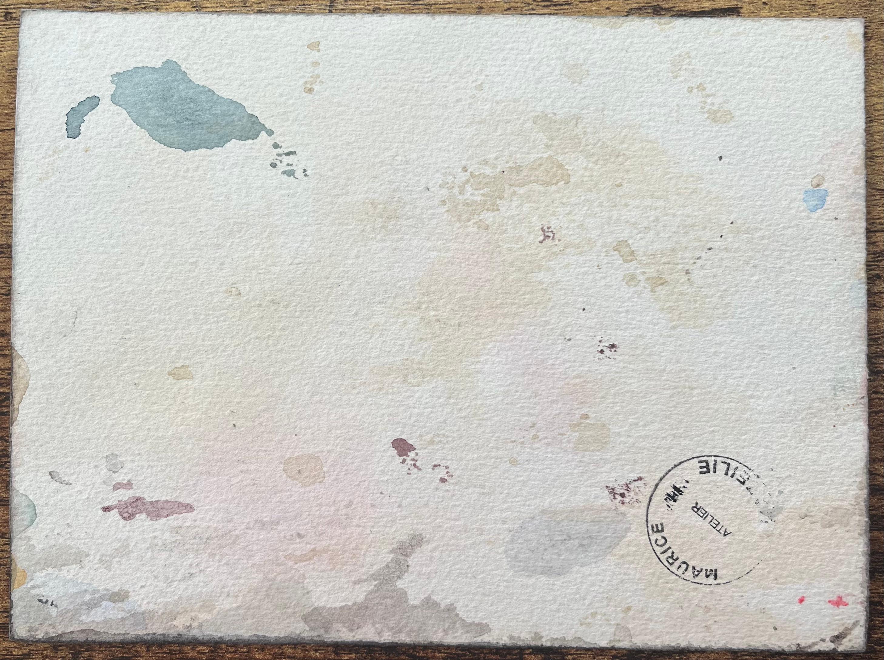 Aquarelle impressionniste française d'une façade architecturale historique en vente 3