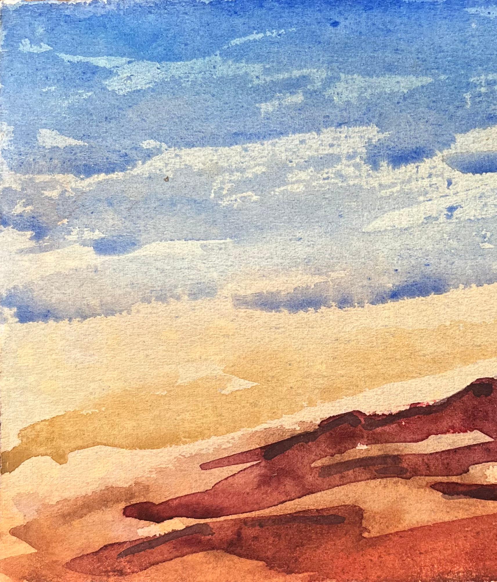 Titre : Aquarelle impressionniste française d'un paysage côtier
Par Maurice Mazeilie (français 1924-2021)
Moyen d'expression : Aquarelle sur papier, non encadrée
Taille : 5 x 6.25 pouces (hauteur x largeur)
Estampillé : Verso
Condit : Bon, avec des