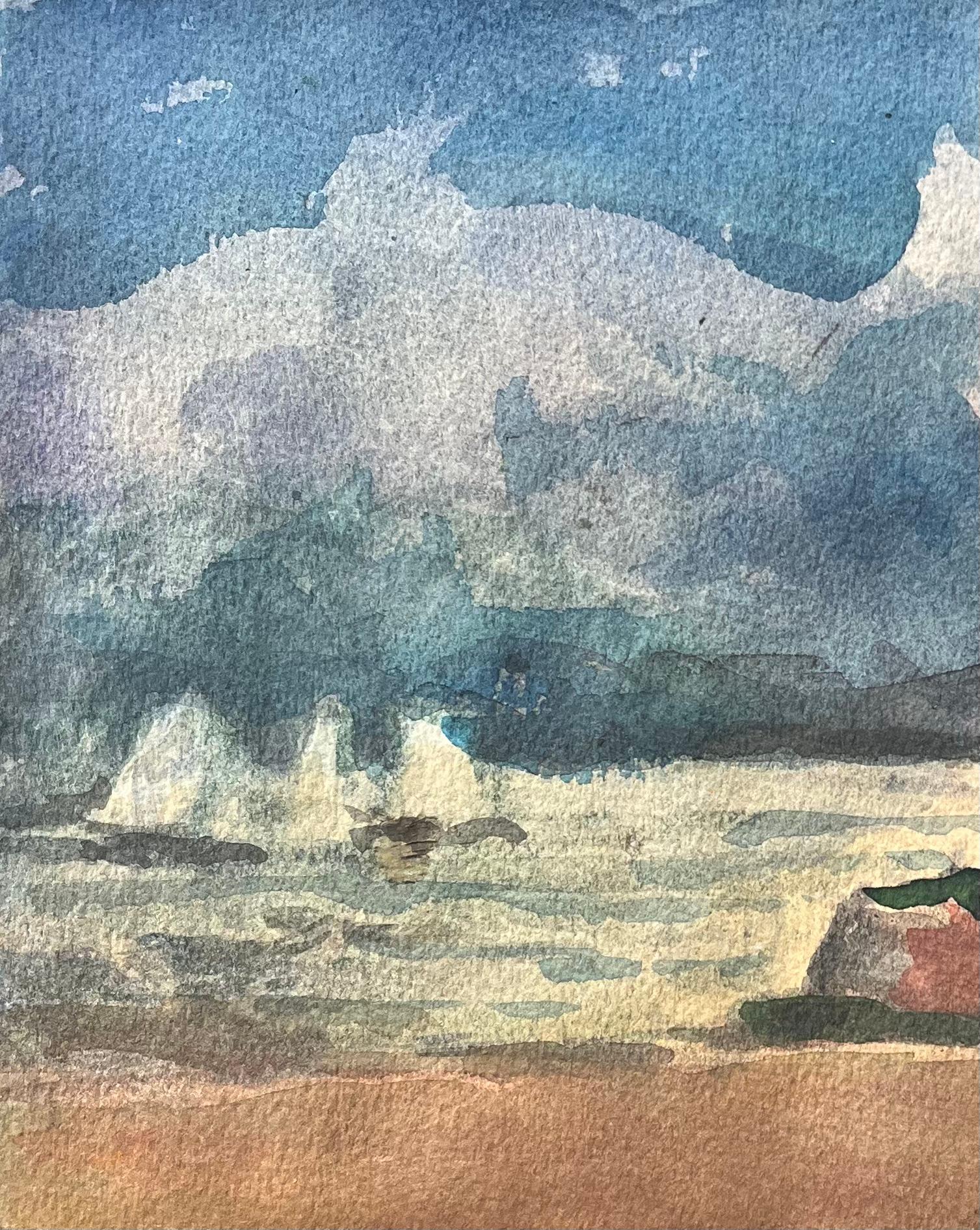 Titre : Aquarelle impressionniste française d'une scène de phare côtier
Par Maurice Mazeilie (français 1924-2021)
Moyen d'expression : Aquarelle sur papier, non encadrée
Taille : 7.5 x 11 pouces (hauteur x largeur)
Estampillé : Verso
Condit : Bon,