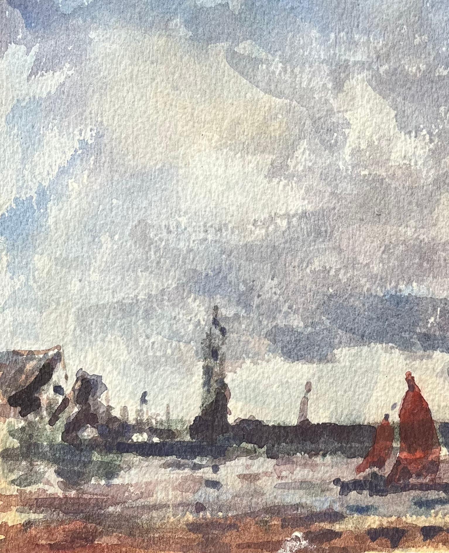 Titolo: Acquerello impressionista francese di barche a vela in una baia tranquilla
Di Maurice Mazeilie (francese 1924-2021)
Medium: Acquerello su carta, senza cornice
Dimensioni: 7,5 x 11 pollici (altezza x larghezza)
Timbrato: Verso
Condit: Buono,