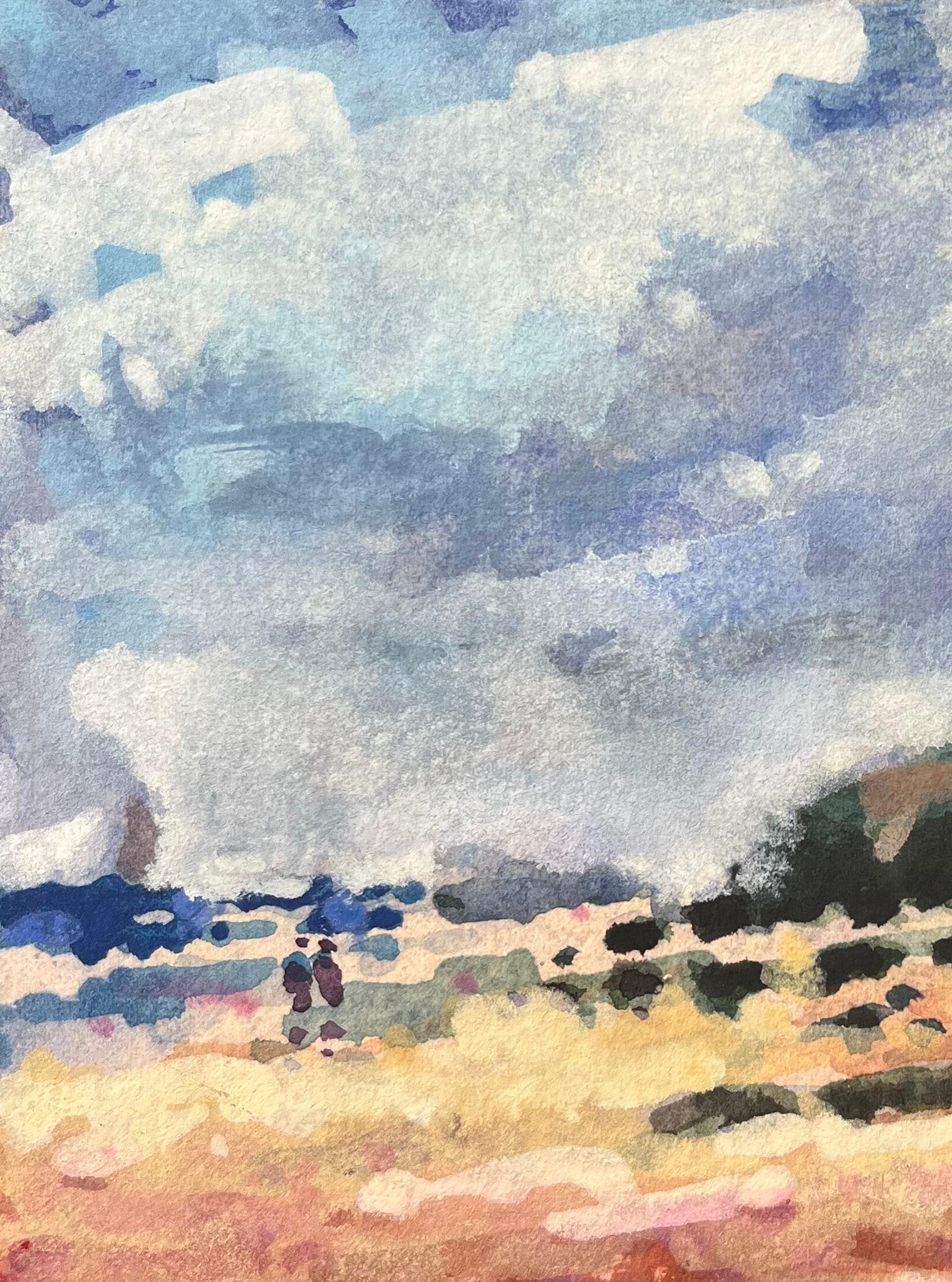 Titolo: Acquerello impressionista francese raffigurante un paesaggio costiero con colline ondulate
Di Maurice Mazeilie (francese 1924-2021)
Medium: Acquerello su carta, senza cornice
Dimensioni: 5 x 6,5 pollici (altezza x larghezza)
Timbrato: