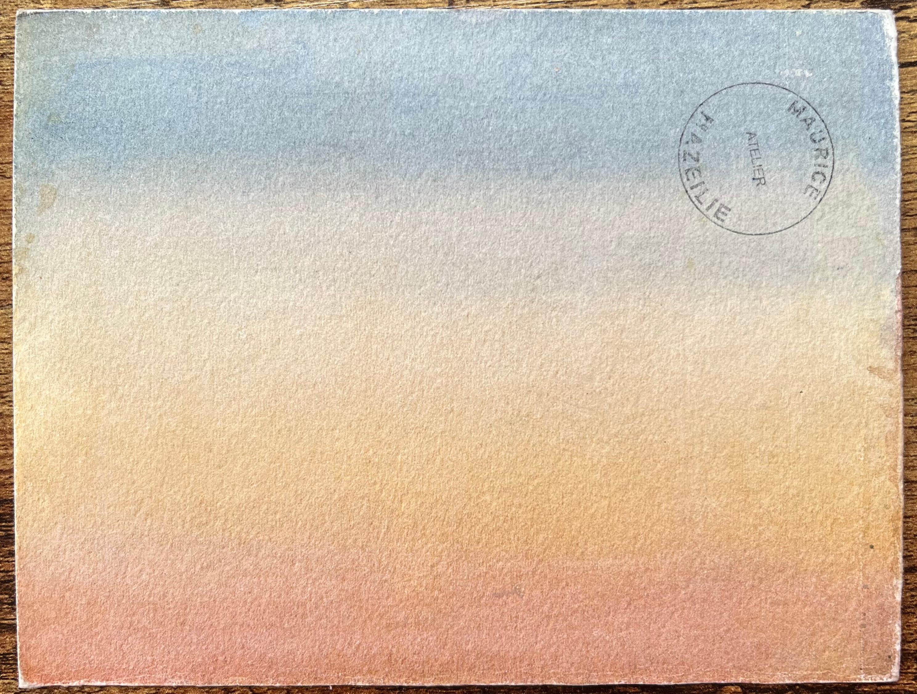 French Impressionist Watercolor of a Coastal Landscape with Cliffs For Sale 2