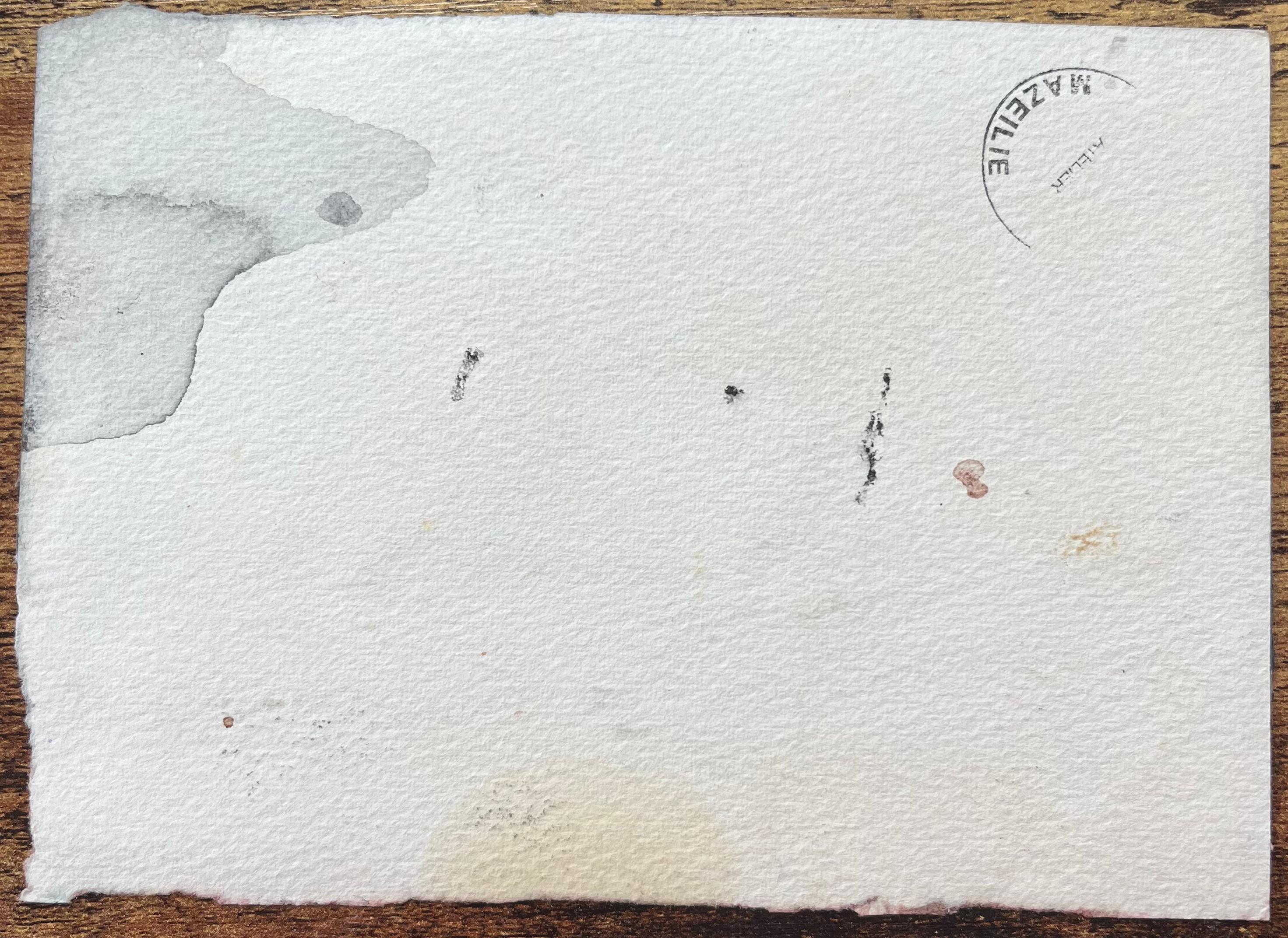 Acquerello impressionista francese di un paesaggio costiero con la bassa marea in vendita 2