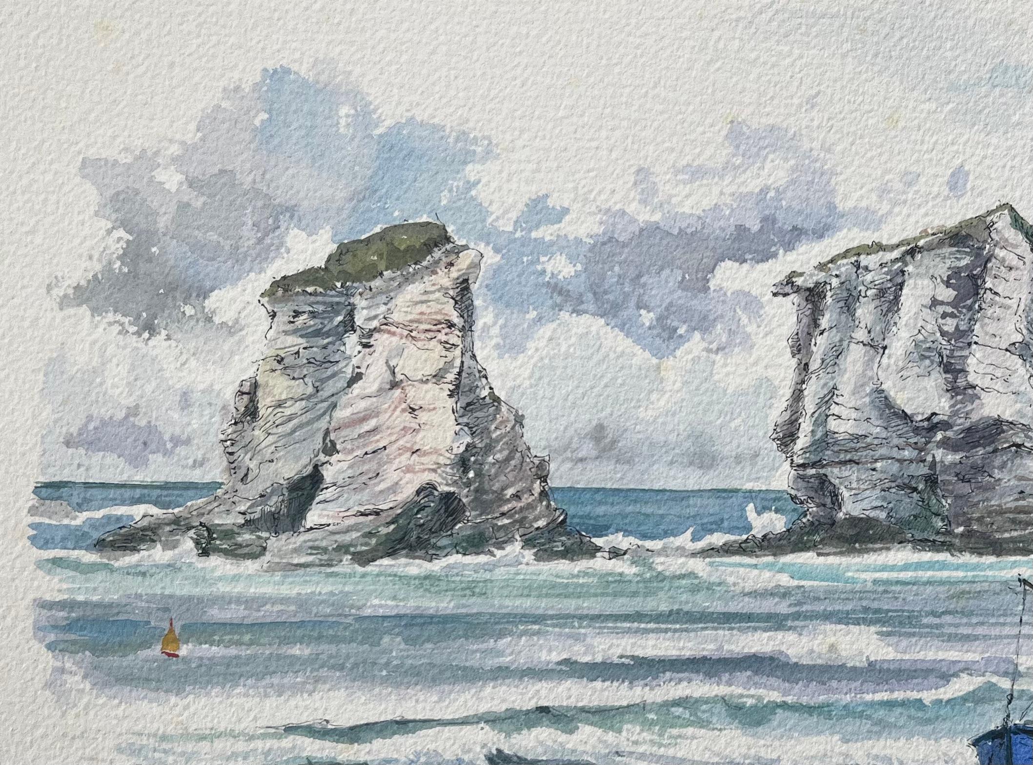 Titre : Peinture à l'aquarelle de la Pointe Sainte-Anne et des 