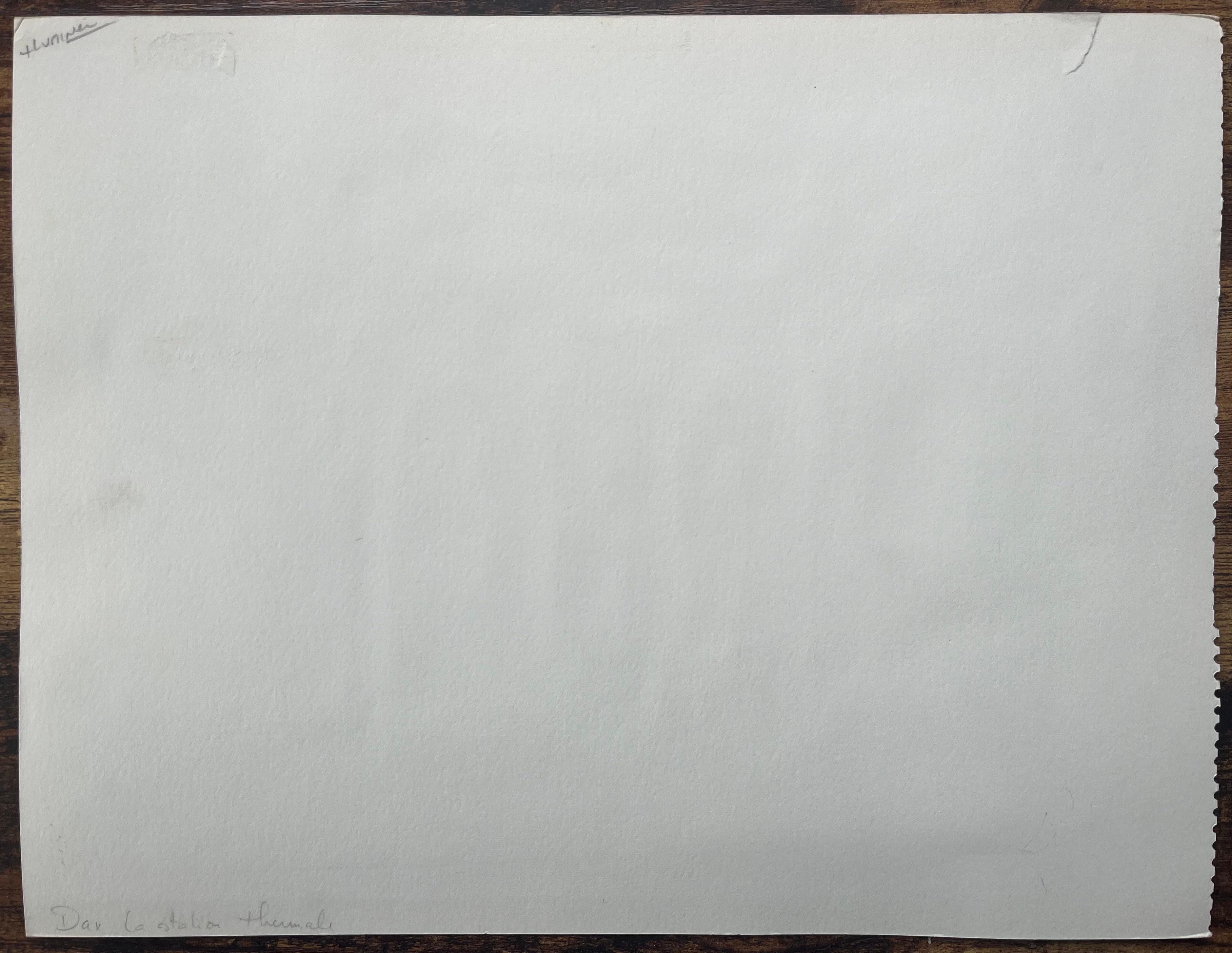 Pintura francesa a la acuarela de 