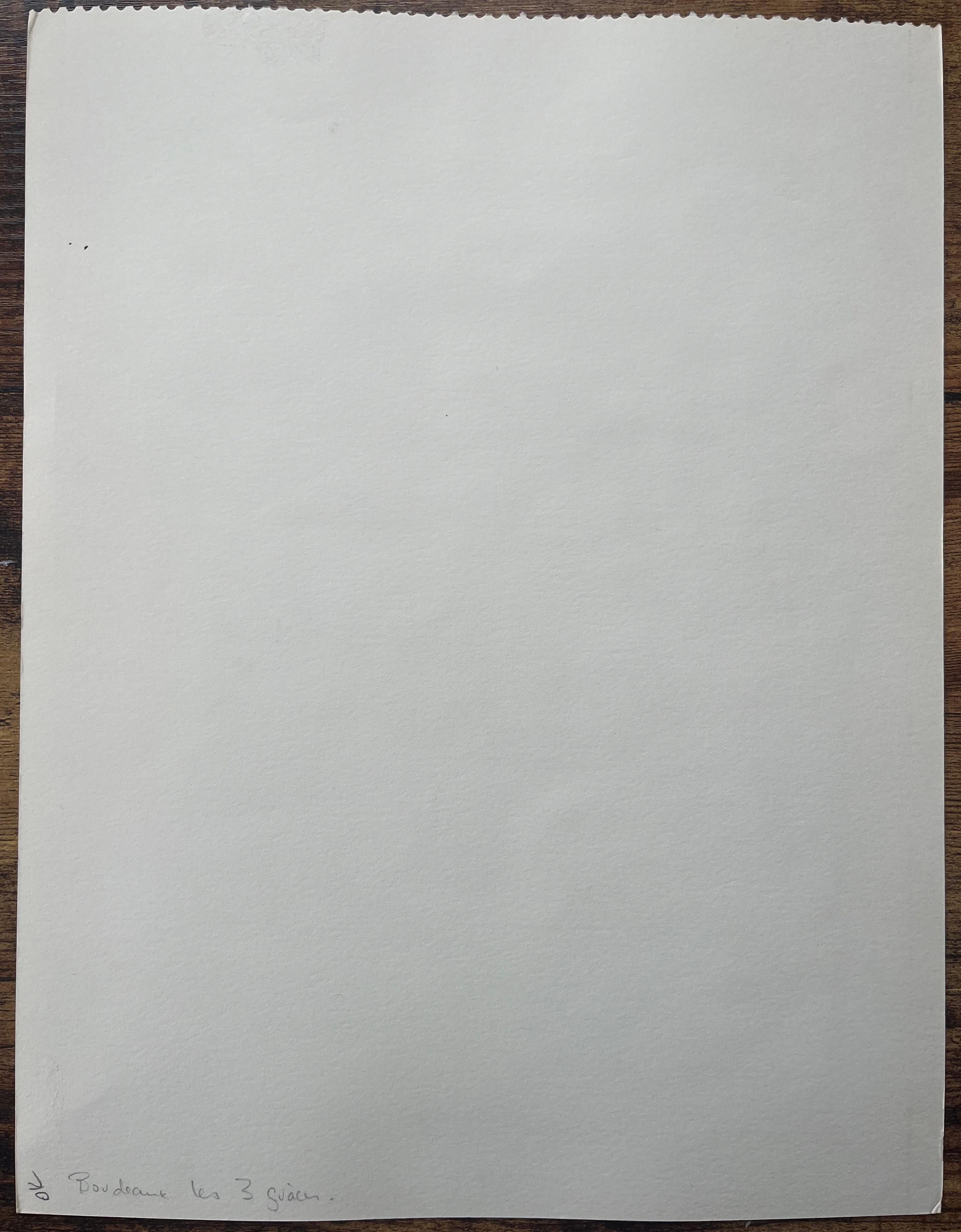 Französisches Aquarell von 