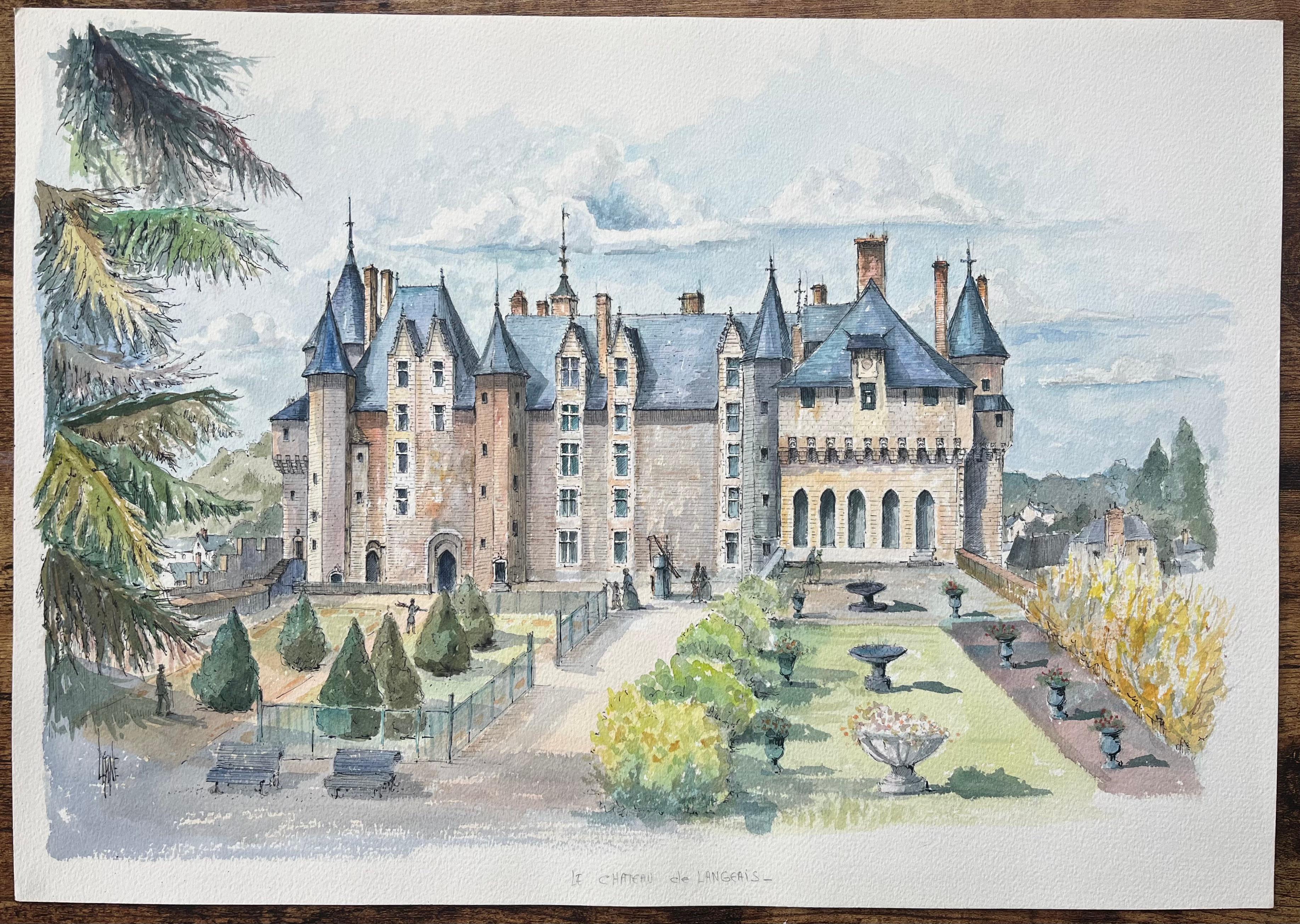 French Watercolor of 