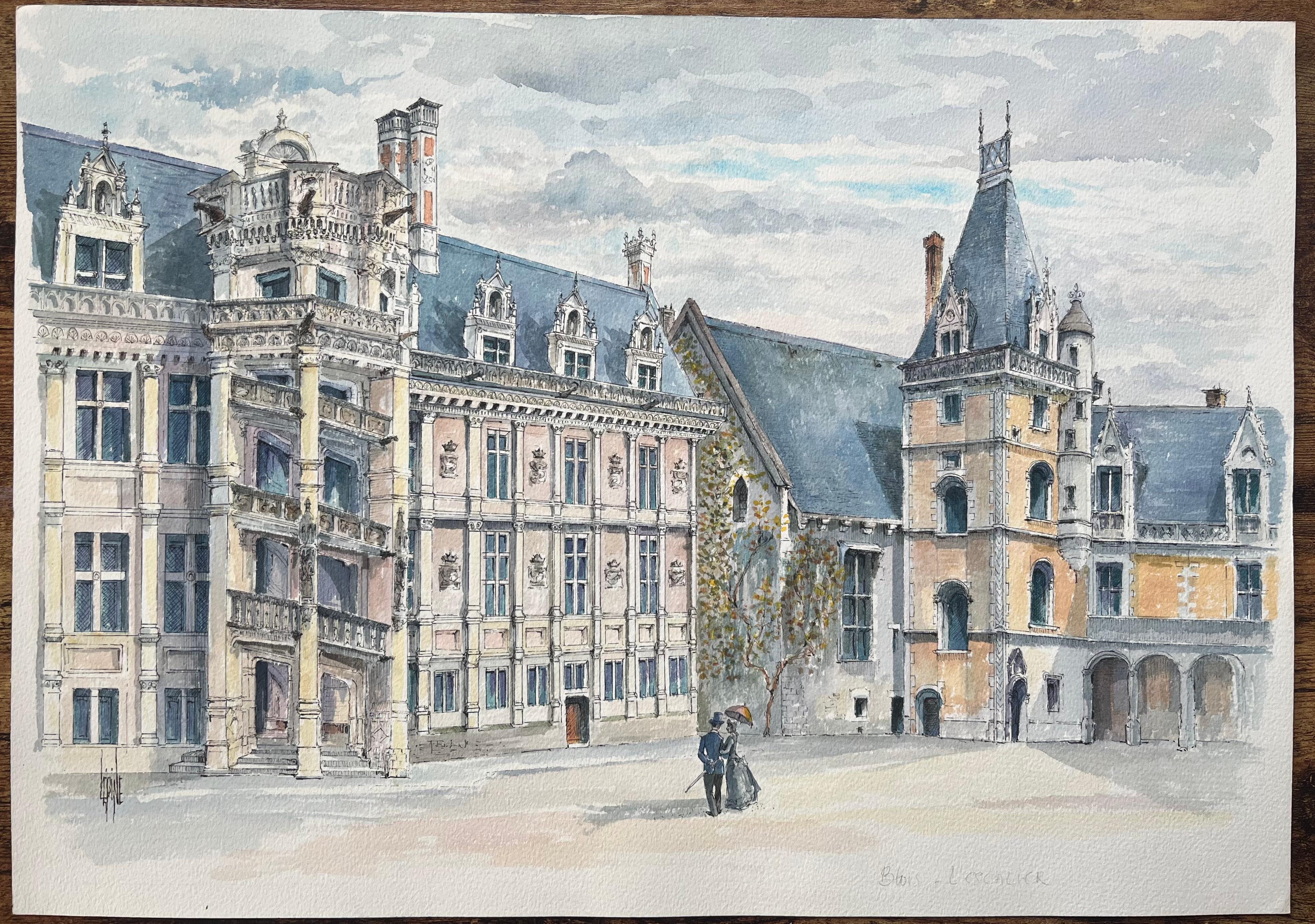 Aquarelle française de 