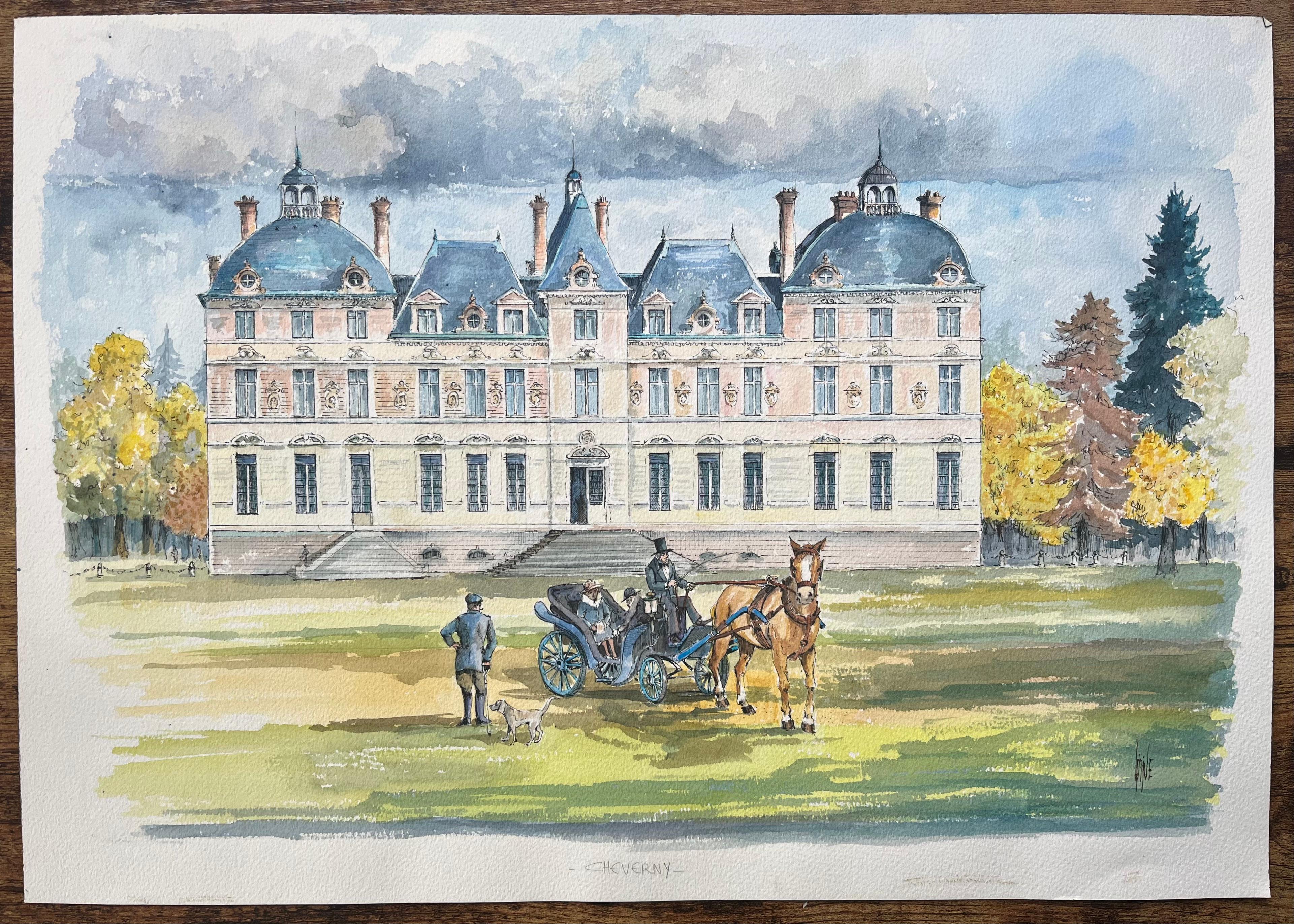 Acquerello francese di 
