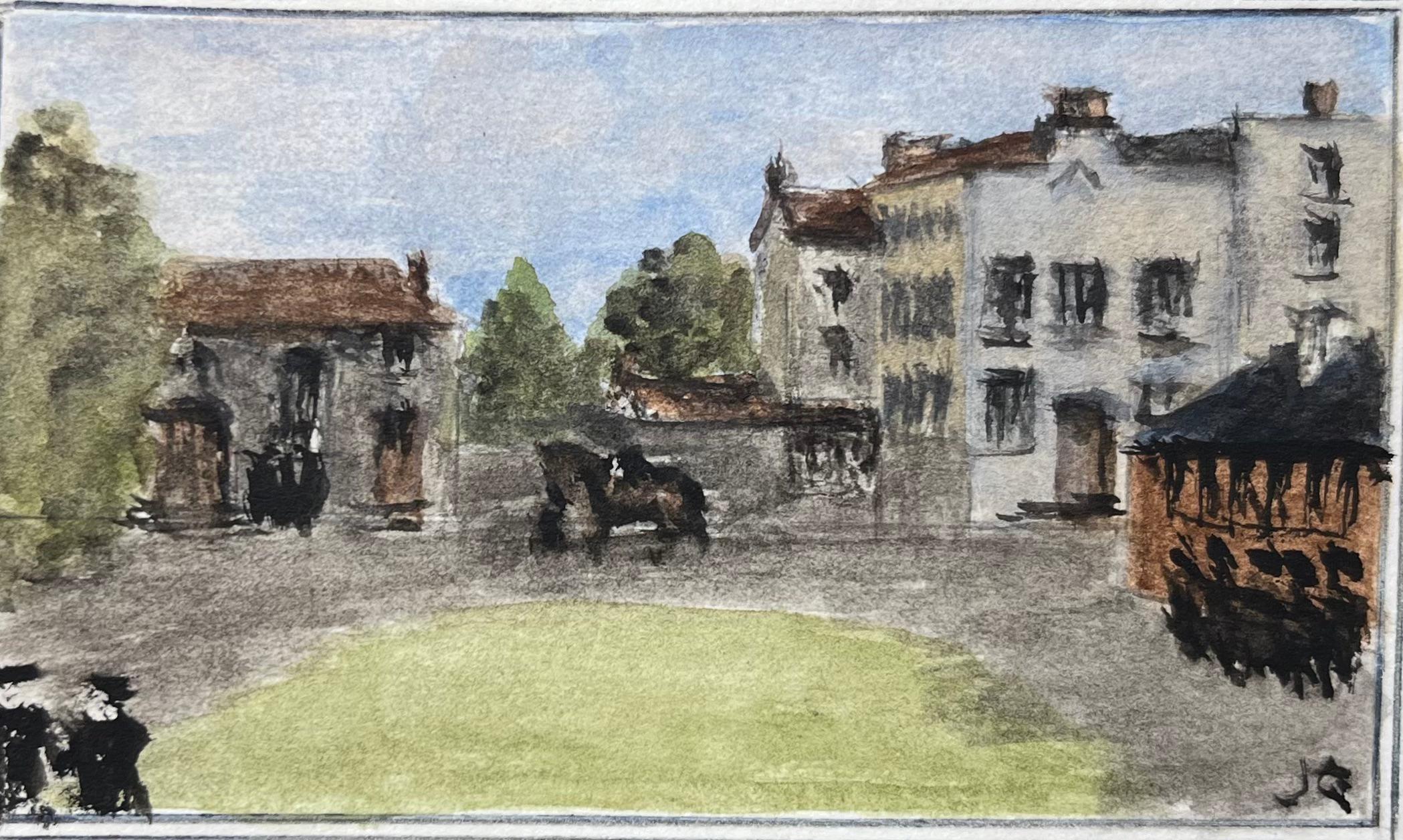 Historische Miniatur-Aquarelle von John Wesley Kingswood School
