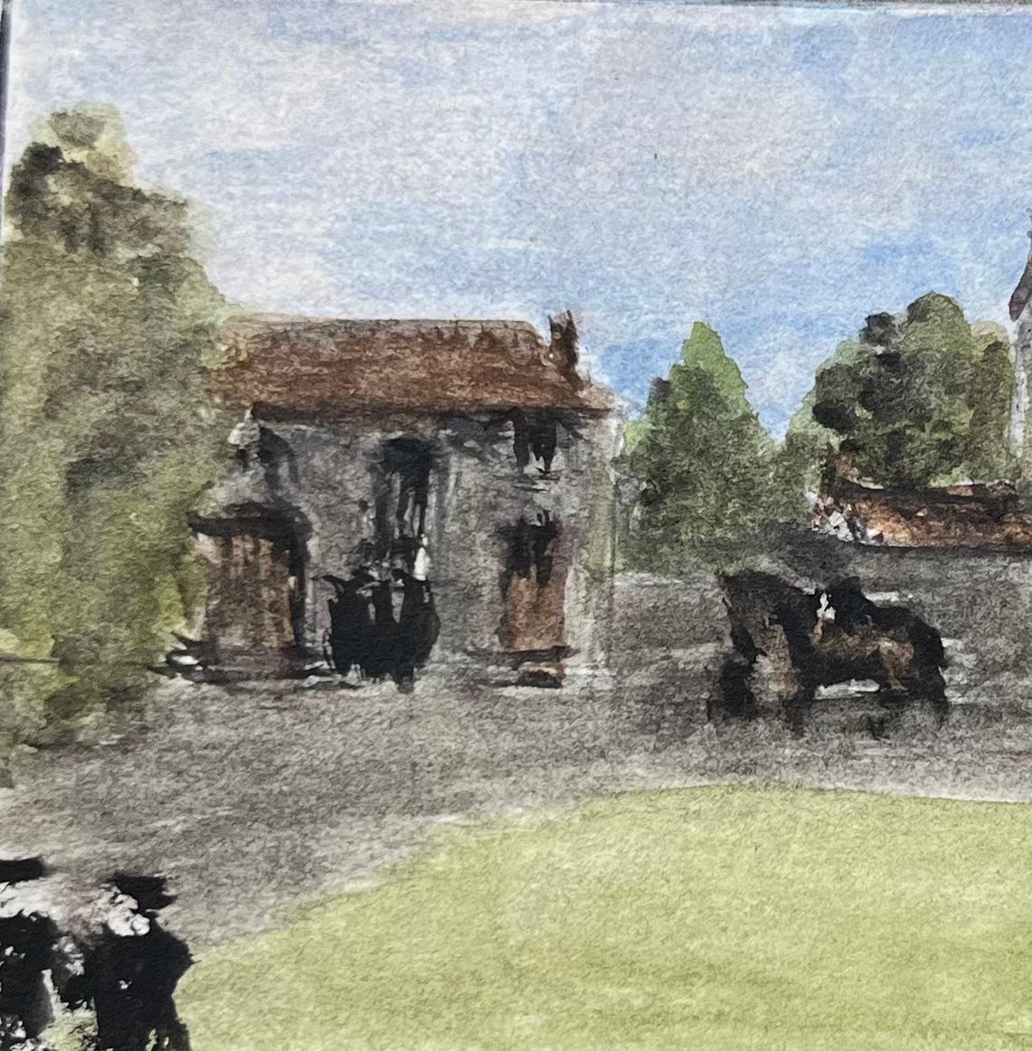 Historic Miniature Watercolor Paintings of John Wesley Kingswood School For Sale 1