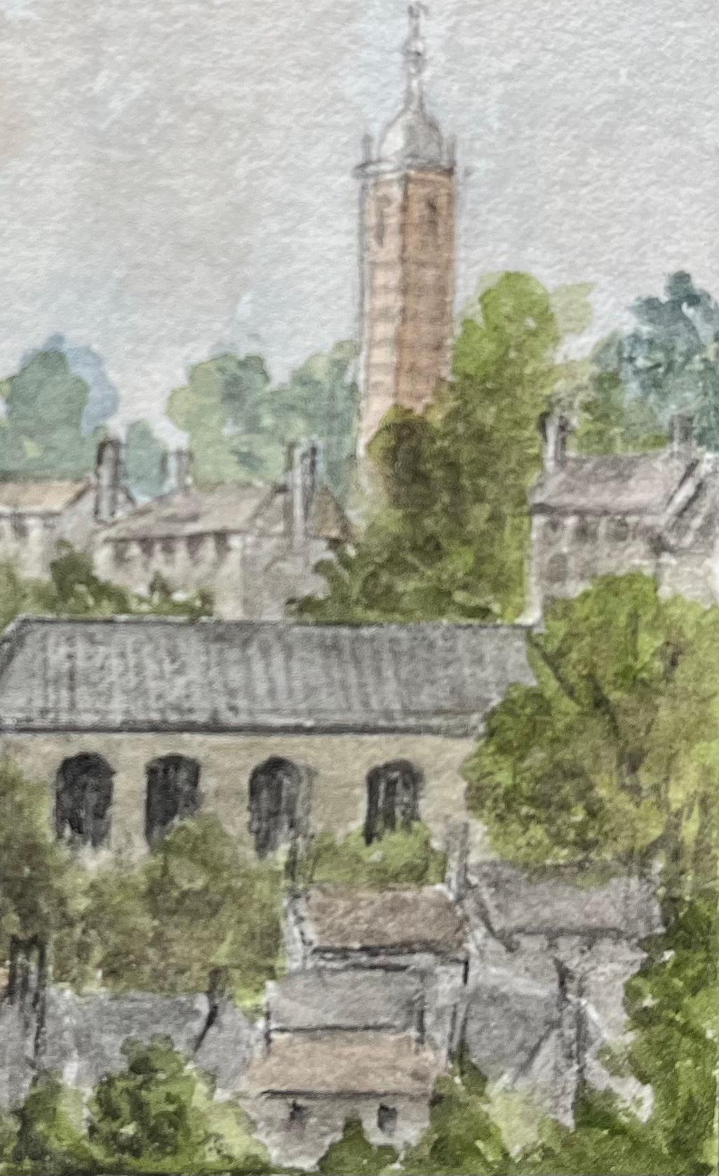 Miniatur-Aquarellbilder der St. Georges Church's und des Cabot Tower Brandon Hill (Englische Schule), Painting, von Jack Grunwell