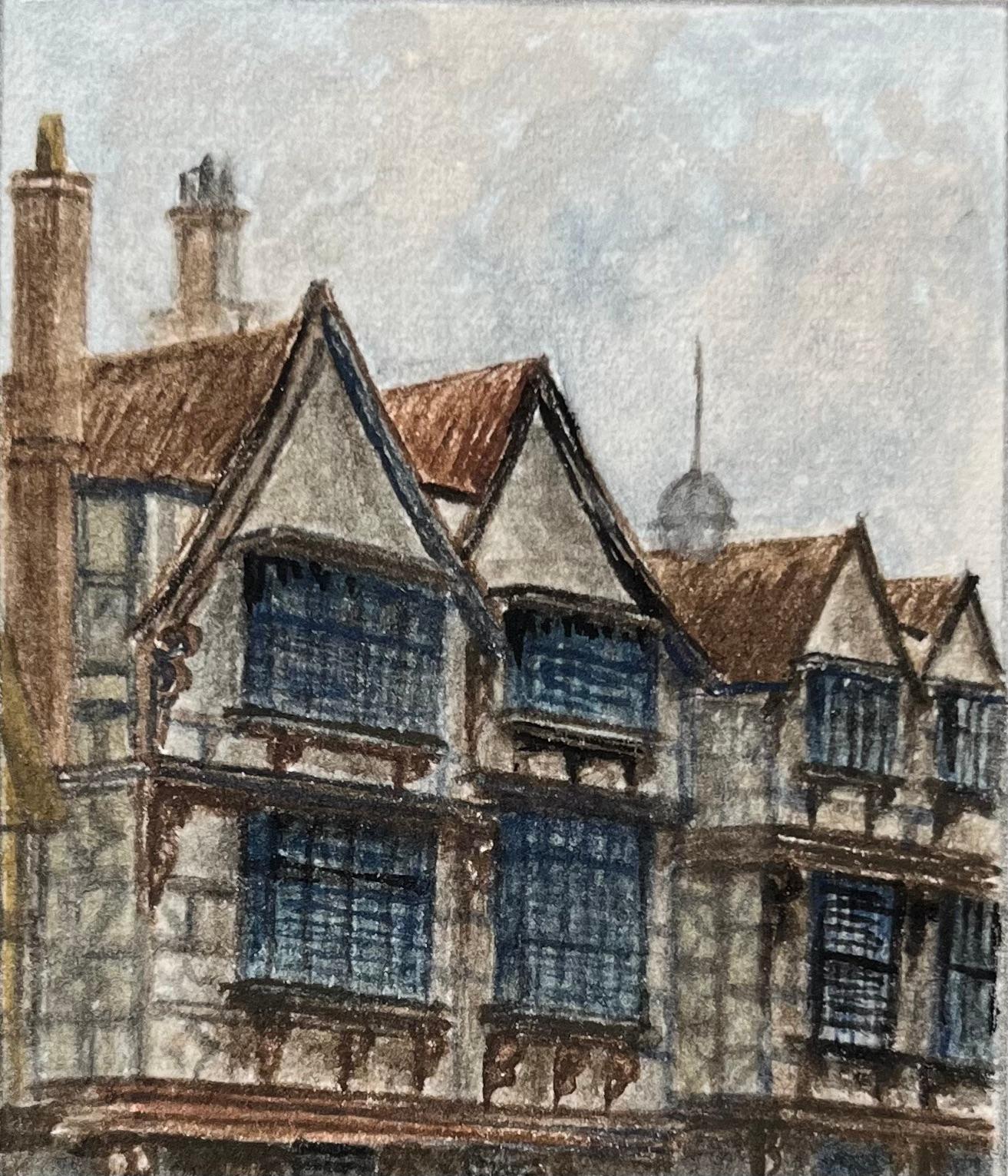 Historisches Miniatur-Aquarell des St Peters Hospital in Bristol (Englische Schule), Art, von Jack Grunwell
