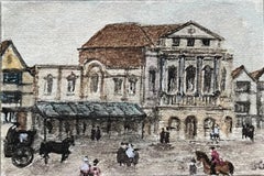 Historic Miniature Watercolor of Theatre Royal and Coopers' Hall in King Street