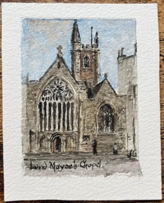 Historic Miniature Watercolor of Lord Mayor’s Chapel in Bristol