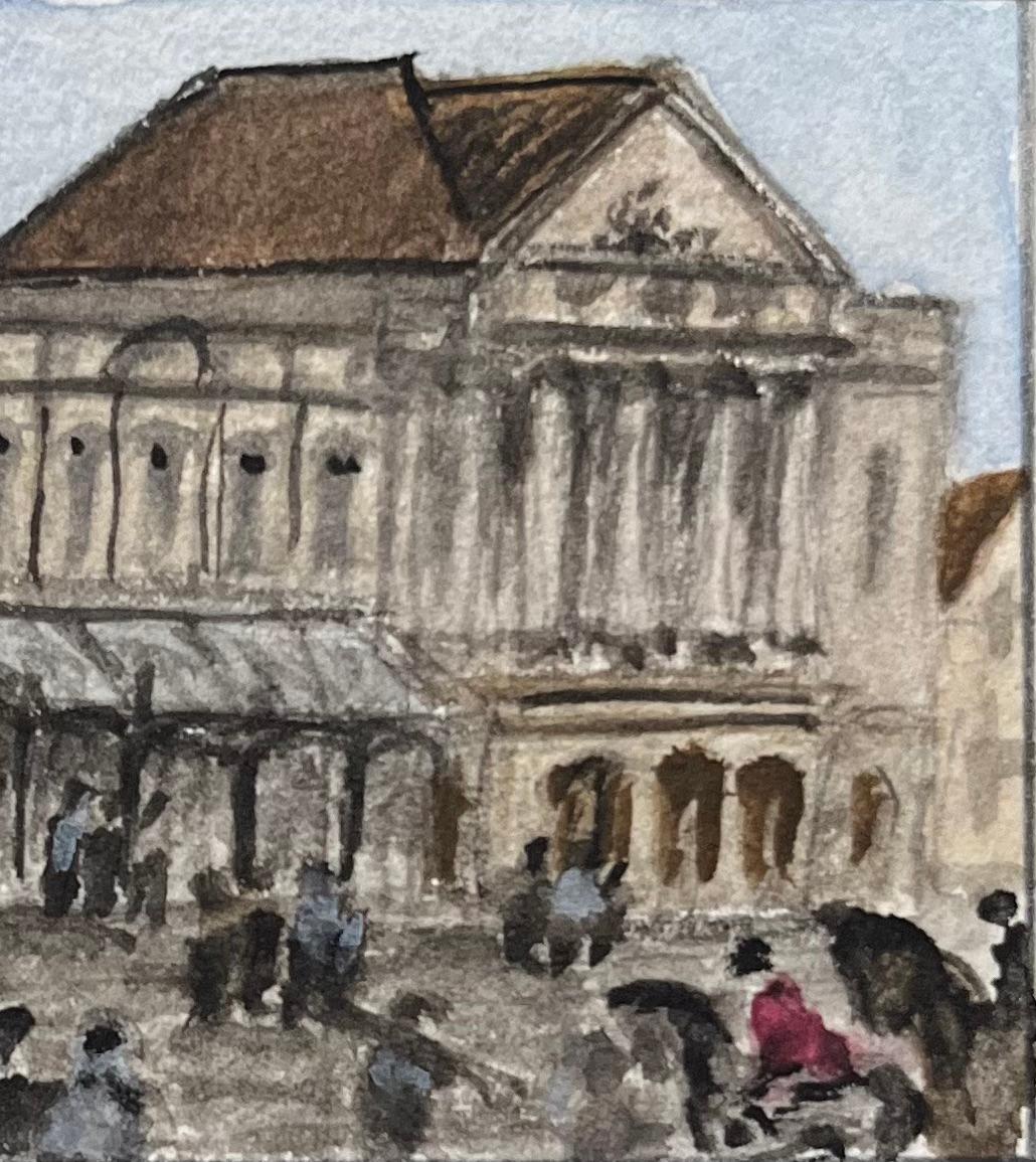 Historisches Miniatur-Aquarell des Theatre Royal in Bristol (Englische Schule), Painting, von Jack Grunwell