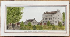 Historic Miniature Watercolor of John Wesley’s School in Kingswood
