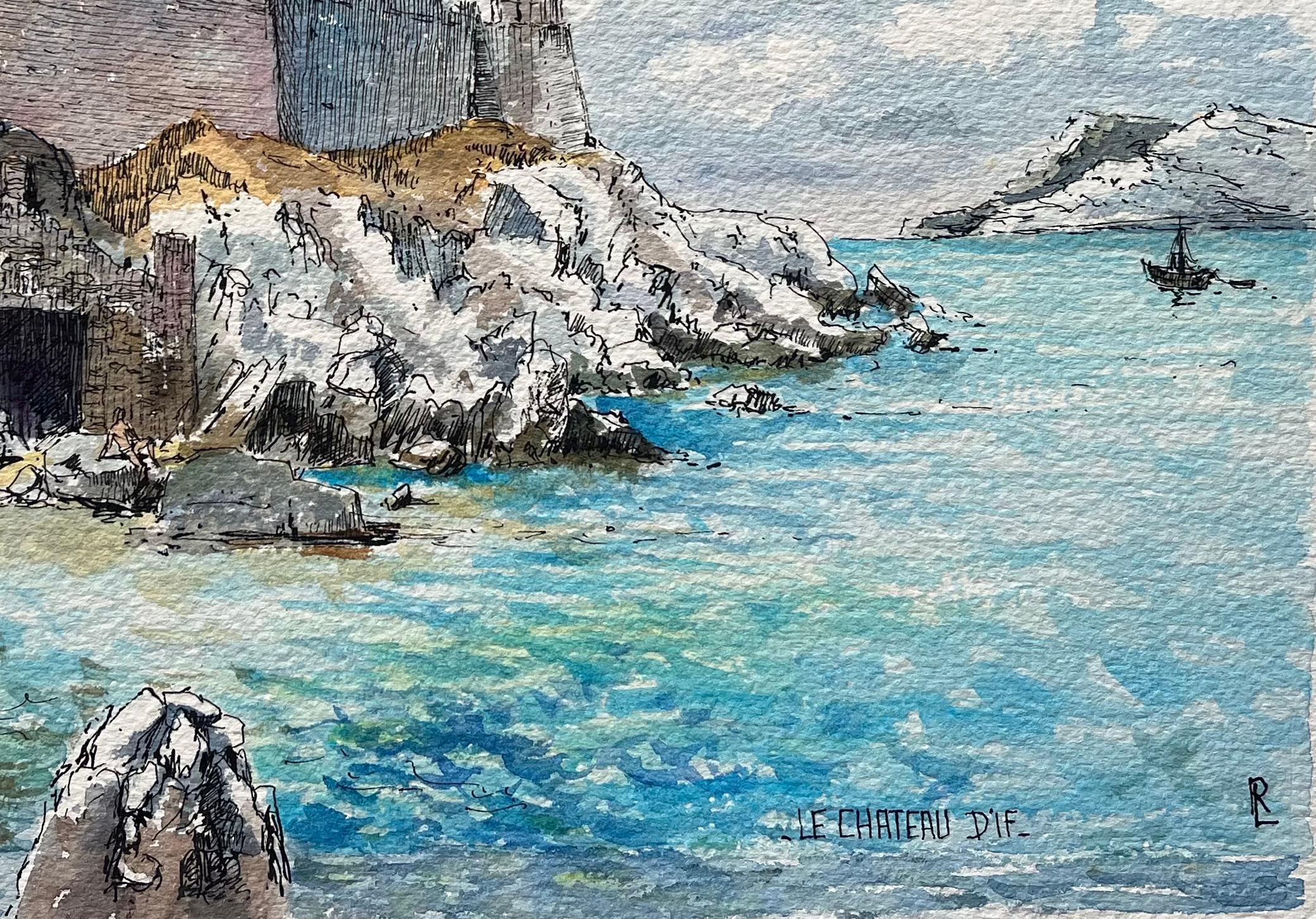 Titre : Aquarelle du Château d'If Marseille Aquarelle de la forteresse historique
par Robert Lepine (français, 1929 - 2017)
Signé : Oui
Moyen d'expression : Aquarelle sur papier d'artiste
Taille : 11,25 x 15 (hauteur x largeur)
Provenance :
