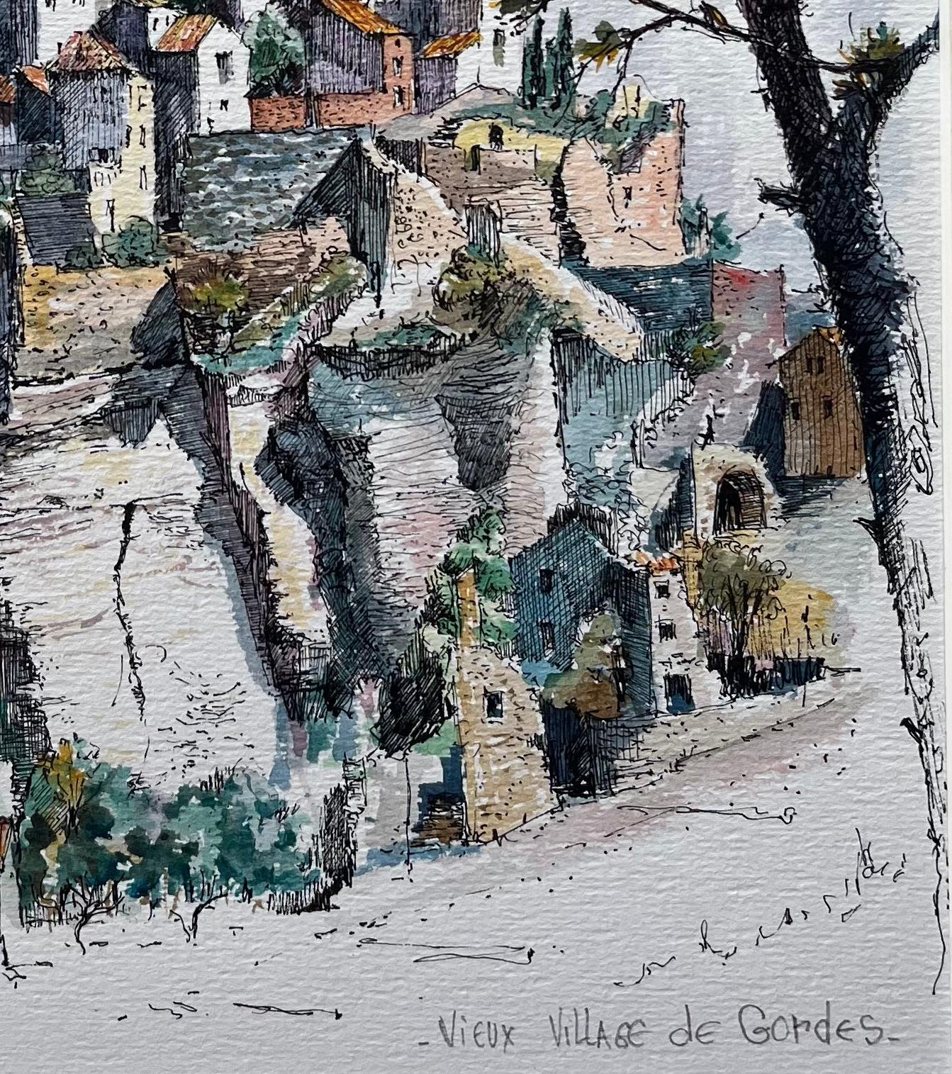 Titre : Aquarelle de Provence du village historique perché de Gordes
par Robert Lepine (français, 1929 - 2017)
Signé : Oui
Moyen d'expression : Aquarelle sur papier d'artiste, montée
Taille : 13,5 x 10,75 (hauteur x largeur) (Taille incluant le