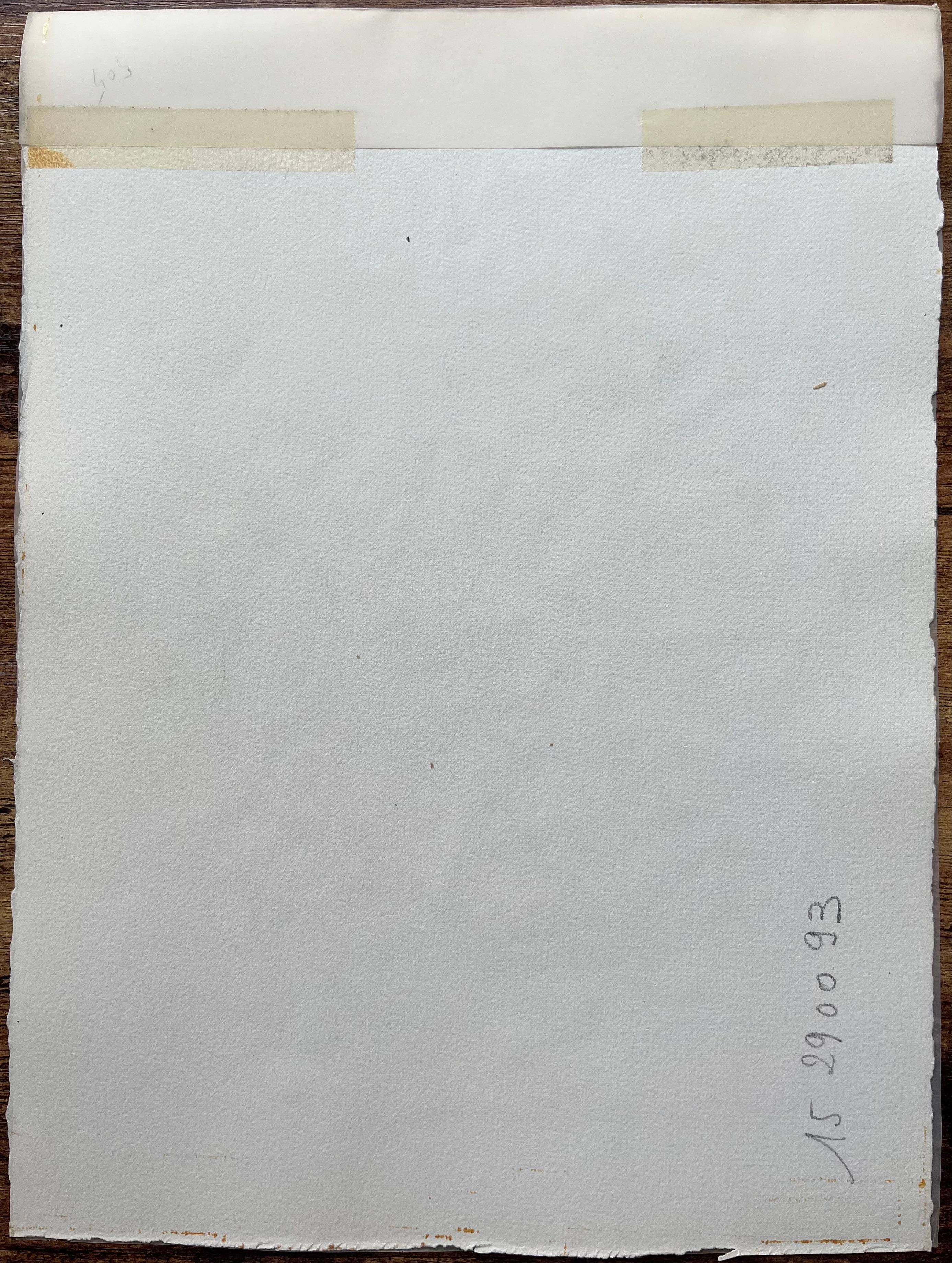 Brittany Watercolor of Notre-Dame de la Joie in Saint-Guénolé in Penmarch For Sale 2