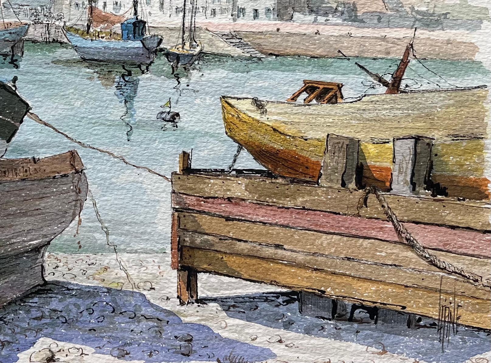 Título: Acuarela bretona de barcos pesqueros varados junto al puerto
de Robert Lepine (francés, 1929 - 2017)
Firmado: Sí
Técnica: Acuarela sobre papel de artista
Tamaño: 12,25 x 16,25 (alto x ancho)
Procedencia: De la colección del Atelier A del