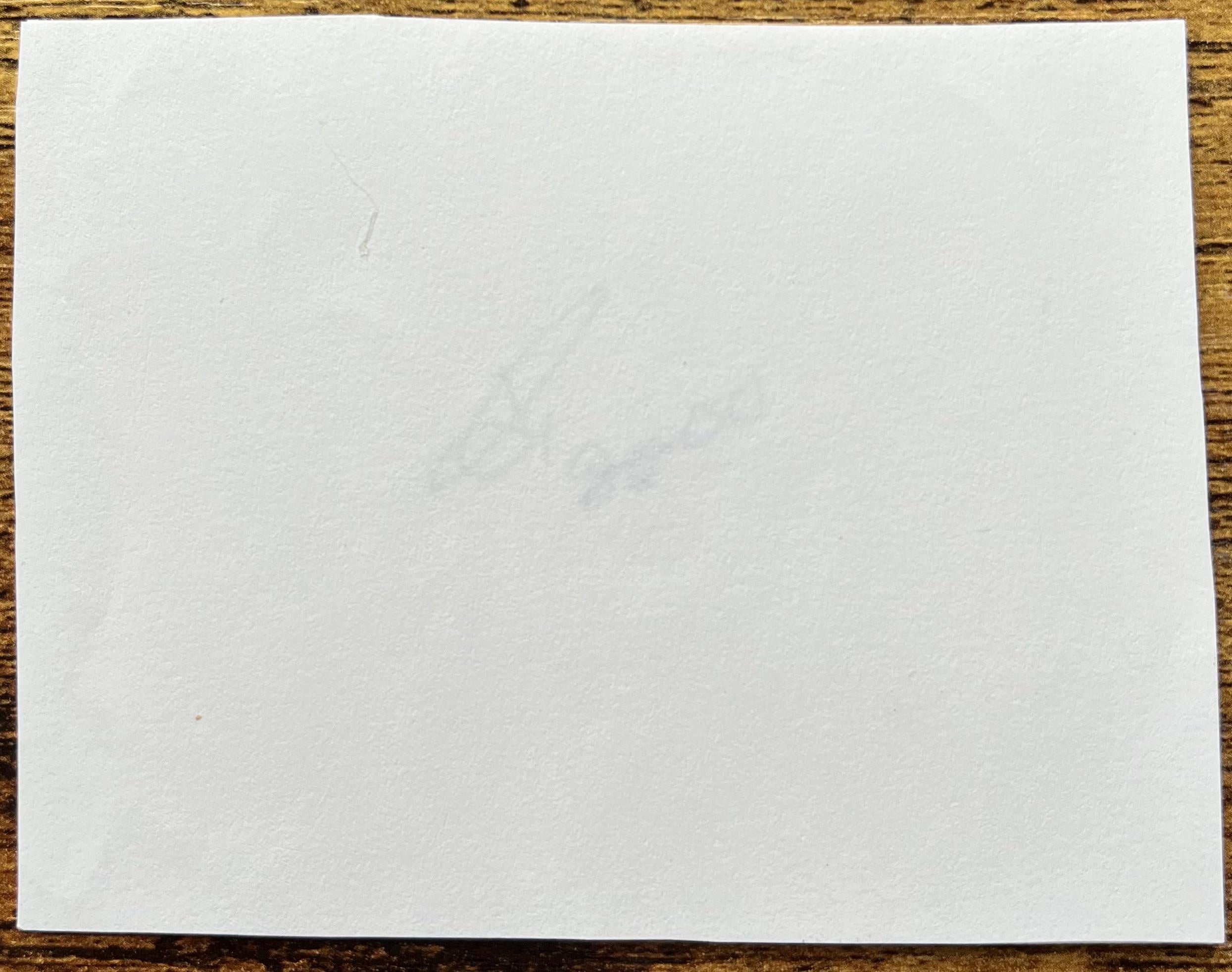 Title: Historic Miniature Watercolor of a 16th-Century Hatchet Inn in Bristol
by Jack Grunwell, 20th century British artist 
Medium: Watercolor on thin card, unframed
Measurements: 3 inches (height) x 4 inches (width)
Condition: Very good and highly