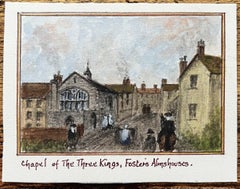 Acquerello storico in miniatura della Cappella dei Re Magi, Foster's Almshouses