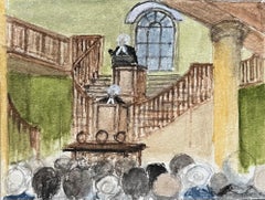 Acquerello storico in miniatura della Cappella di John Wesley, Broadmead a Bristol