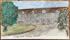 Historic Miniature Watercolor of Wesleyan College Kingswood Training School