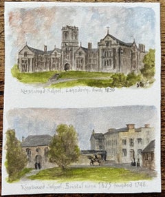 Historic Miniature Watercolors of Kingswood Schools in Bath and Bristol