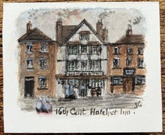 Acquerelli storici in miniatura di The Hatchet Inn a Bristol