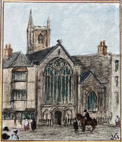 Acuarela histórica en miniatura de la Capilla del Lord Mayor de Bristol