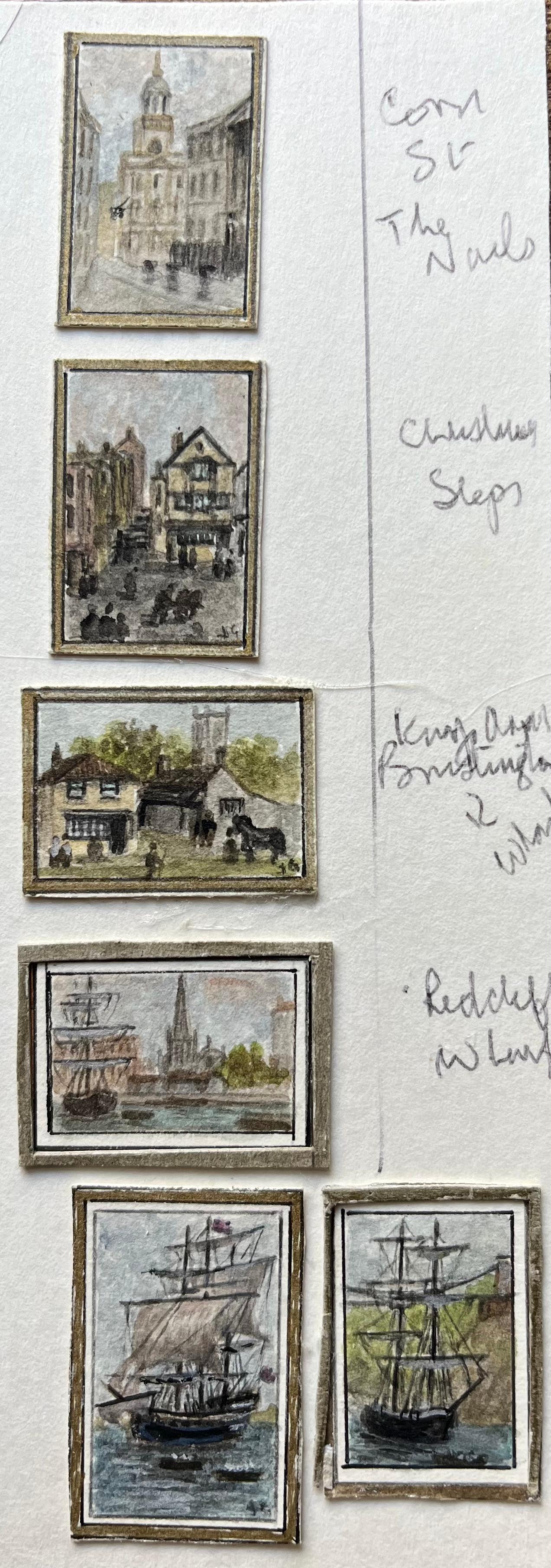 Jack Grunwell Landscape Painting - Collection of Historic Bristol Scenes and Maritime Watercolors