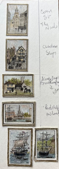 Collection of Historic Bristol Scenes and Maritime Watercolors