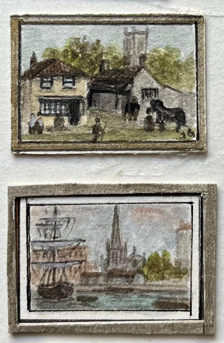 Collection of Historic Bristol Scenes and Maritime Watercolors - English School Painting by Jack Grunwell