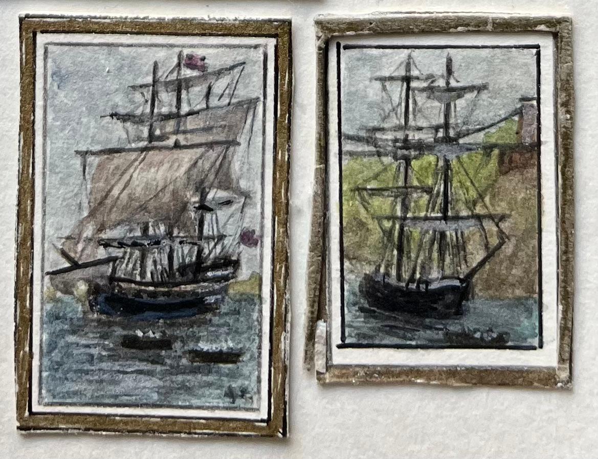 Collection of Historic Bristol Scenes and Maritime Watercolors - Black Landscape Painting by Jack Grunwell