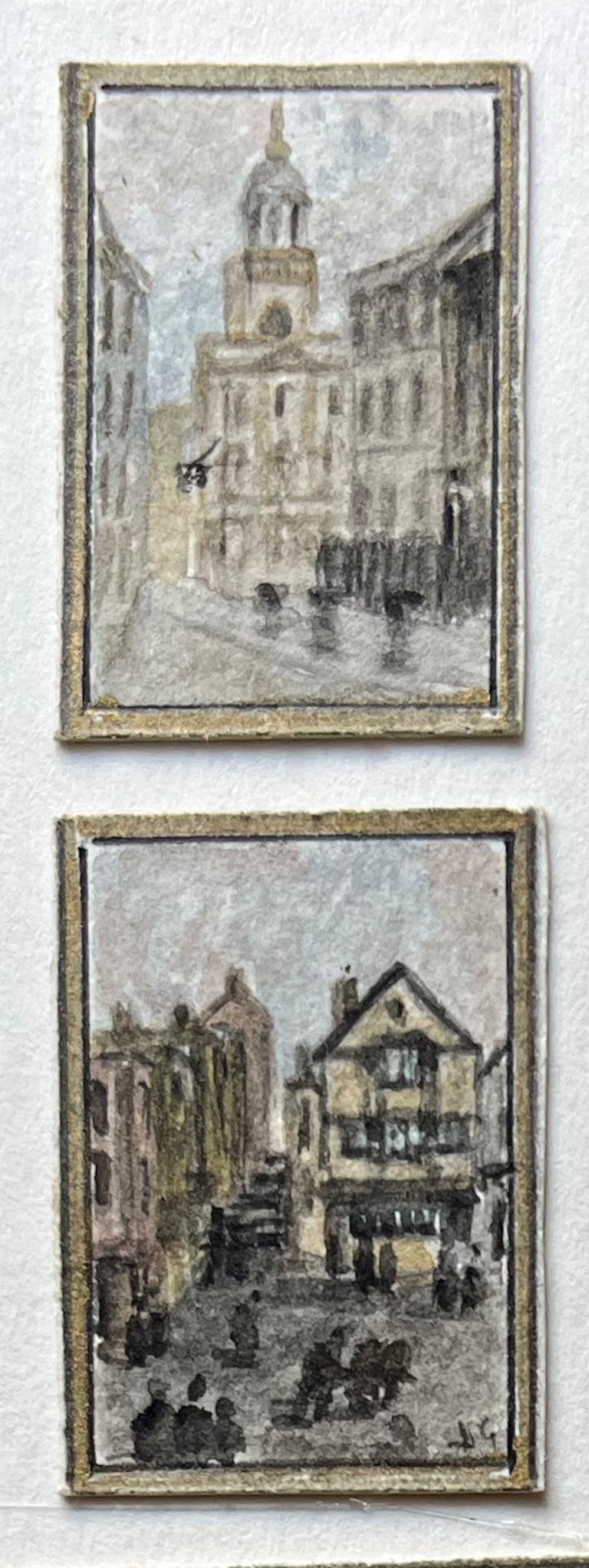 Title: Collection of Historic Bristol Scenes and Maritime Watercolors
by Jack Grunwell, 20th century British artist 
Medium: Watercolor on thin card, unframed
Measurements: 7.25 inches (height) x 2.75 inches (width)
Condition: Good
Provenance: From