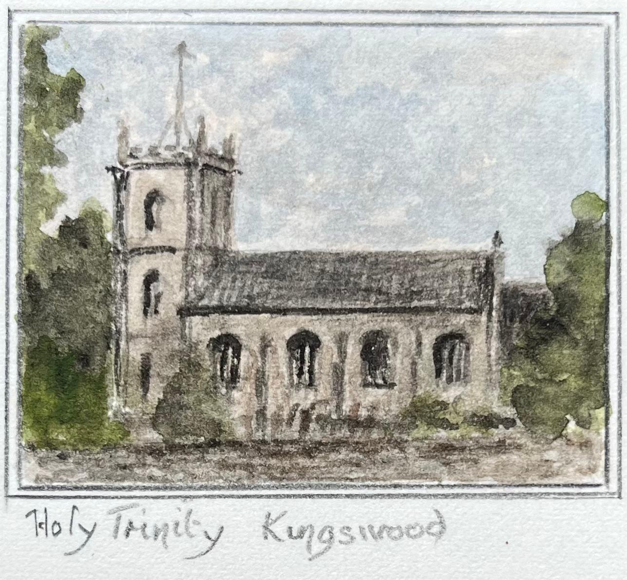 Holy Trinity Kingswood and Regent and High Streets Kingswood Watercolor Set - English School Painting by Jack Grunwell