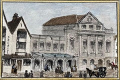 Acuarela histórica en miniatura del Teatro Real de Bristol