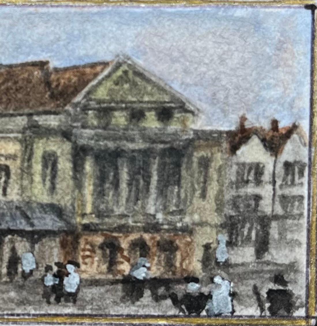 Historisches Miniatur-Aquarell des Theatre Royal und der Coopers Hall in Bristol (Englische Schule), Art, von Jack Grunwell
