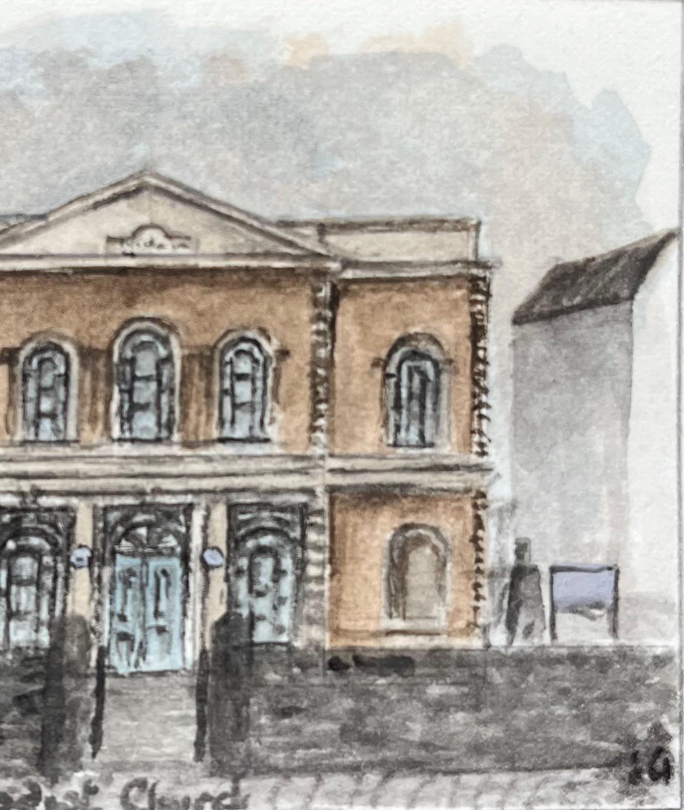 Miniatur-Aquarell der Kingswood Methodist Church's in Bristol (Englische Schule), Painting, von Jack Grunwell